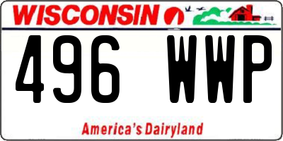 WI license plate 496WWP