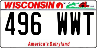 WI license plate 496WWT