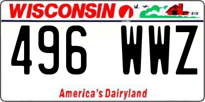 WI license plate 496WWZ