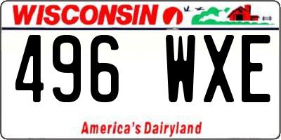 WI license plate 496WXE