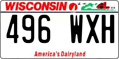 WI license plate 496WXH