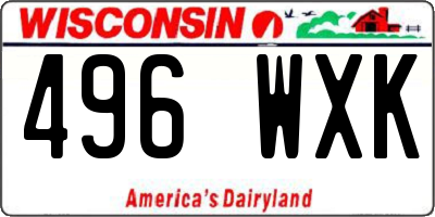 WI license plate 496WXK