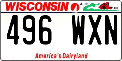 WI license plate 496WXN