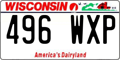 WI license plate 496WXP