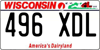 WI license plate 496XDL