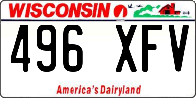 WI license plate 496XFV