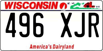 WI license plate 496XJR