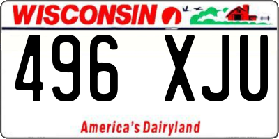 WI license plate 496XJU