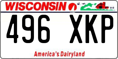 WI license plate 496XKP
