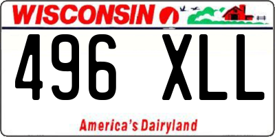 WI license plate 496XLL