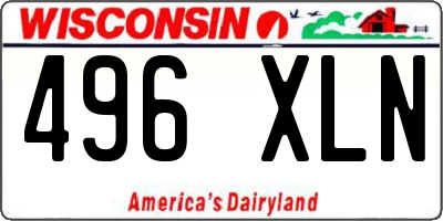 WI license plate 496XLN