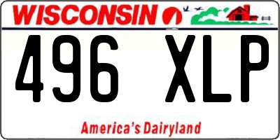 WI license plate 496XLP
