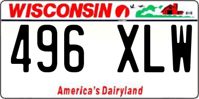 WI license plate 496XLW