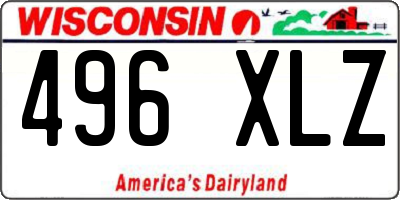 WI license plate 496XLZ