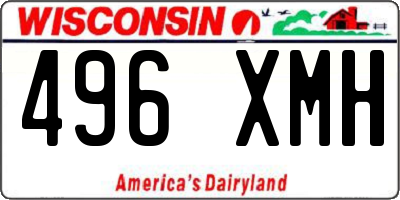 WI license plate 496XMH