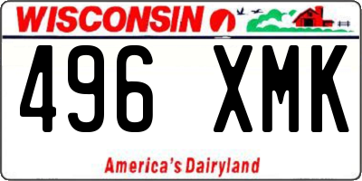 WI license plate 496XMK