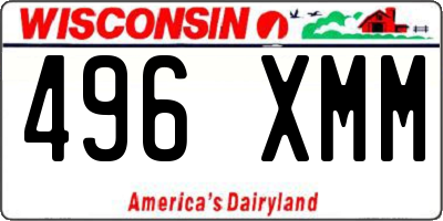 WI license plate 496XMM