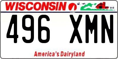 WI license plate 496XMN