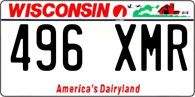 WI license plate 496XMR