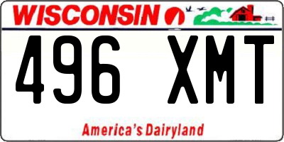 WI license plate 496XMT