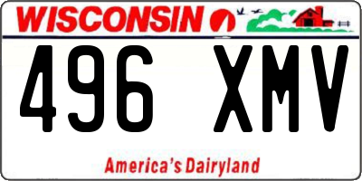 WI license plate 496XMV