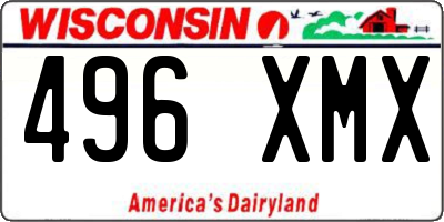 WI license plate 496XMX