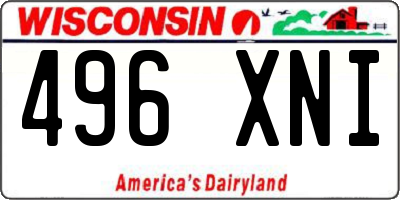 WI license plate 496XNI