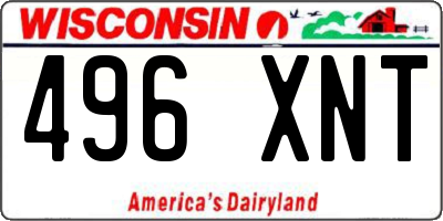 WI license plate 496XNT