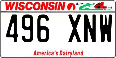 WI license plate 496XNW