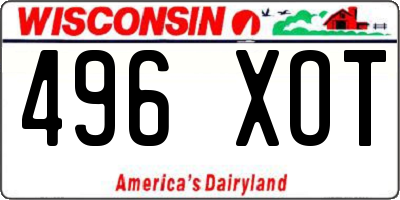 WI license plate 496XOT