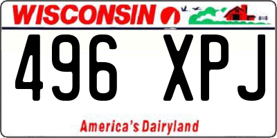 WI license plate 496XPJ