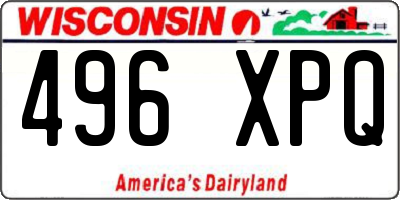 WI license plate 496XPQ