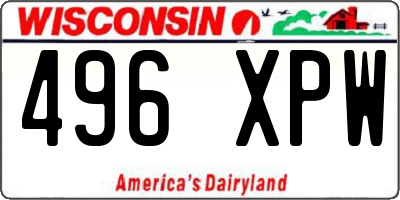 WI license plate 496XPW