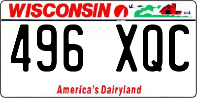 WI license plate 496XQC