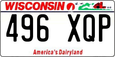 WI license plate 496XQP