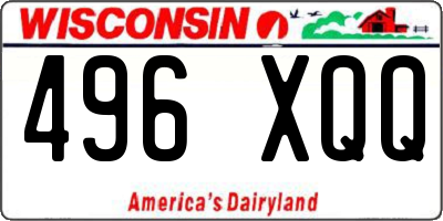 WI license plate 496XQQ