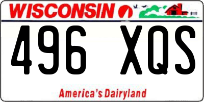 WI license plate 496XQS