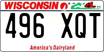 WI license plate 496XQT