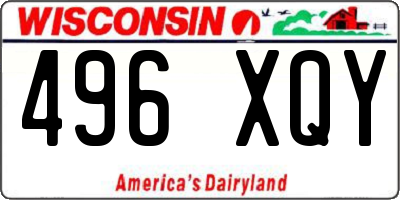 WI license plate 496XQY
