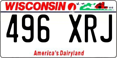 WI license plate 496XRJ