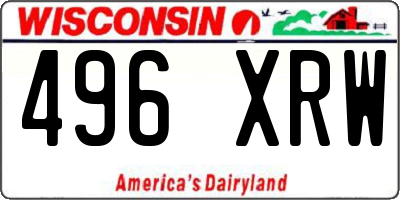 WI license plate 496XRW