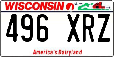 WI license plate 496XRZ