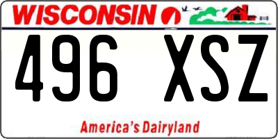 WI license plate 496XSZ