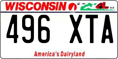 WI license plate 496XTA