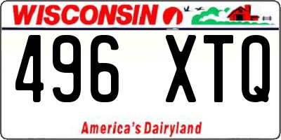 WI license plate 496XTQ