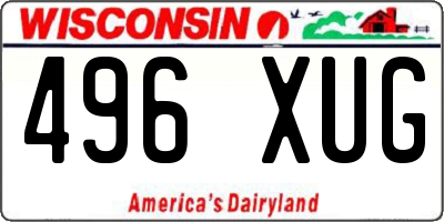 WI license plate 496XUG