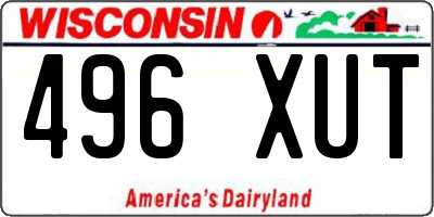 WI license plate 496XUT