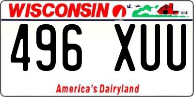 WI license plate 496XUU