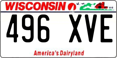 WI license plate 496XVE