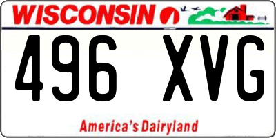 WI license plate 496XVG